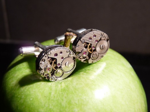 Boutons de manchettes en mécanismes de montres - Qualis Artifex Boutons de manchettes en mécanismes de montres - Qualis Artifex