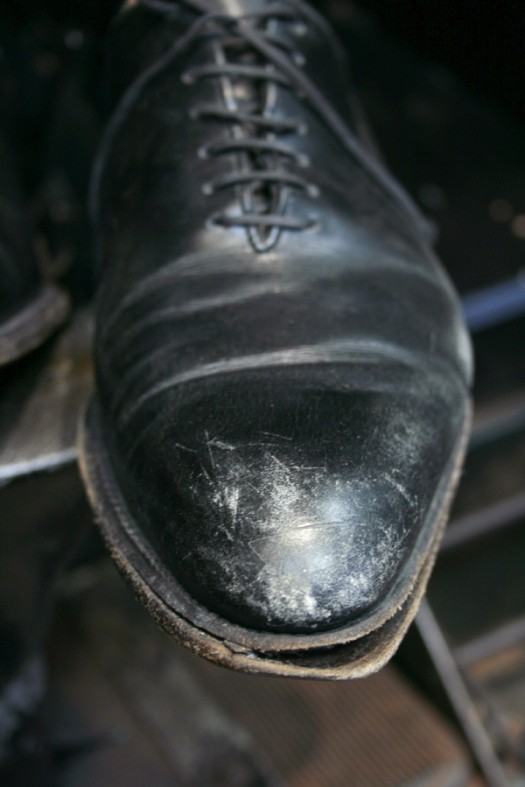 J.M. Weston before Premium Shoe Care+ treatment J.M. Weston before Premium Shoe Care+ treatment