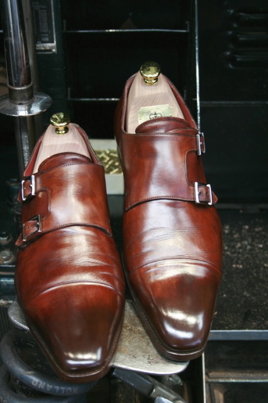 Santoni double monks after Premium Shoe Care+ treatment Santoni double monks after Premium Shoe Care+ treatment
